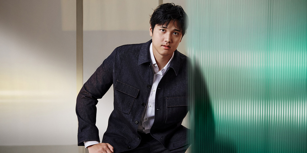 大谷翔平選手、BOSSのラグジュアリー ウェアで輝く