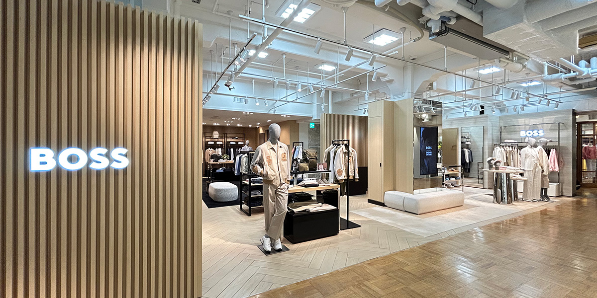 BOSS ショップ 日本橋三越本店 リフレッシュオープン