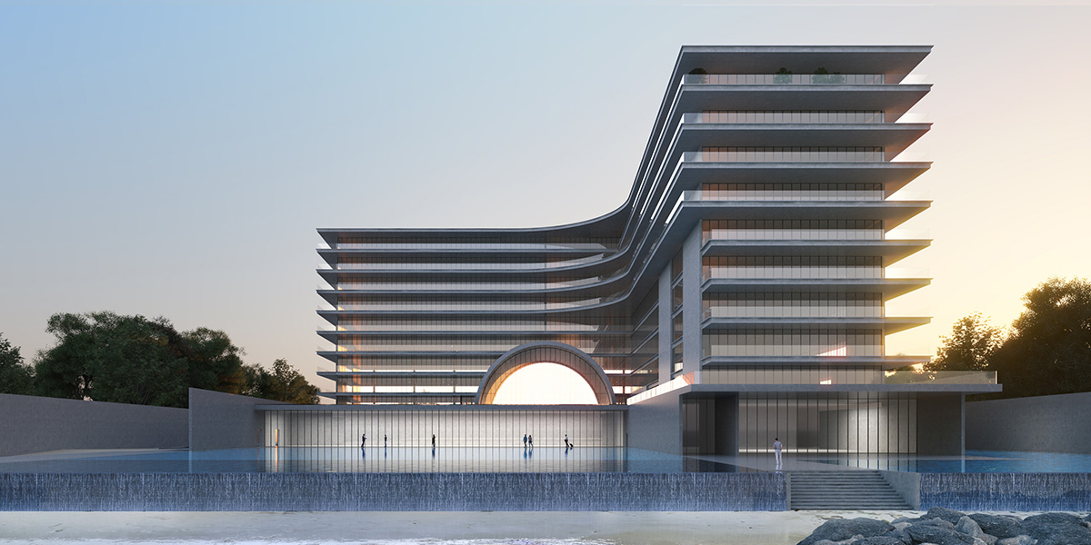 安藤忠雄氏設計によるドバイの超高級タワーマンション、アルマーニ ビーチ レジデンス パーム ジュメイラが登場