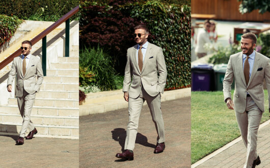 デビッド・ベッカム、テニス選手権初日にBOSSを着用