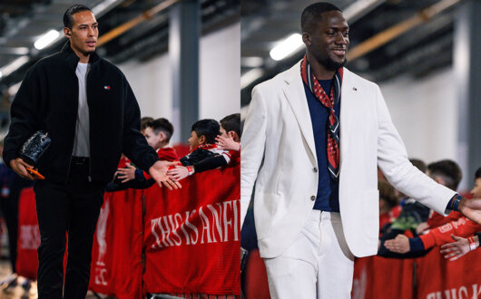 リヴァプールFC男子トップチームがプレミアリーグ・ウェストハム戦にてトミー ヒルフィガーを着用